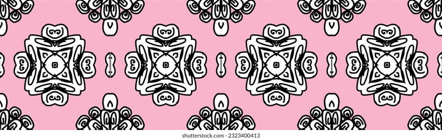 Ikat geometric ethnic vector texture. Seamless striped pattern in Aztec style.