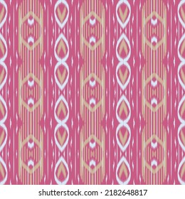 Ikat geometric folk ornament with line diamonds. Tribal ethnic vector texture. Seamless striped pattern in Aztec style. Folk embroidery. Indian, Scandinavian, gypsy, Mexican, African rugs.
