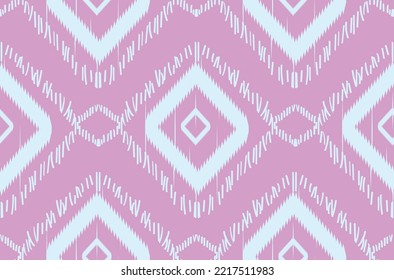 Ikat geometric folk ornaments with diamonds. Ethnic vector texture of tribal pattern seamless pattern in Aztec style Indian folk embroidery Scandinavian Gypsy Mexican African rugs.