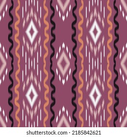 Ikat geometric folklore ornament. ikat Aztec background tribal art Africa, Folk embroidery, Indian, Scandinavian, Gypsy, Mexican, African rug, wallpaper.