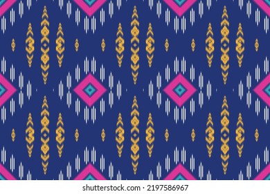 Ornamento de folclore geométrico Ikat. atar o desatar. Esto se refiere al método de tintado utilizado para dar a los textiles su singular vitalidad de diseño y color.