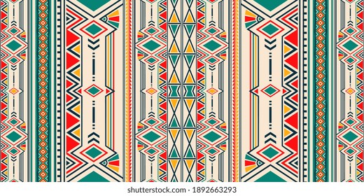 Ikat Geometric Folklore Ornament For Ceramics, Wallpaper, Textile, Web, Cards. Ethnic Pattern. Border Ornament. Native American Design, Navajo. Mexican Motif, Aztec Ornament