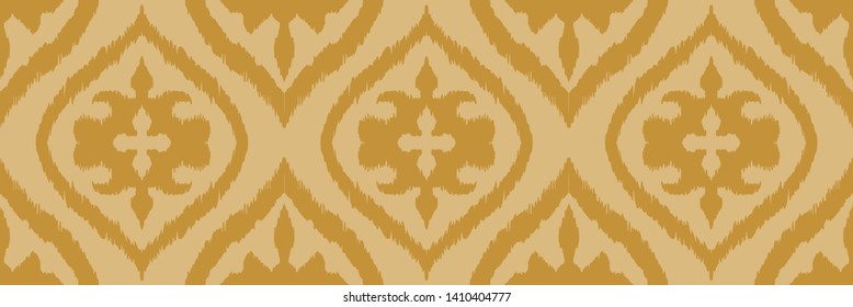 Ikat geometric folklore ornament with diamonds. Damask rug. Tribal ethnic vector texture. Persian geo print. Seamless pattern in Aztec style. Folk embroidery. Gypsy, Mexican, African print. 