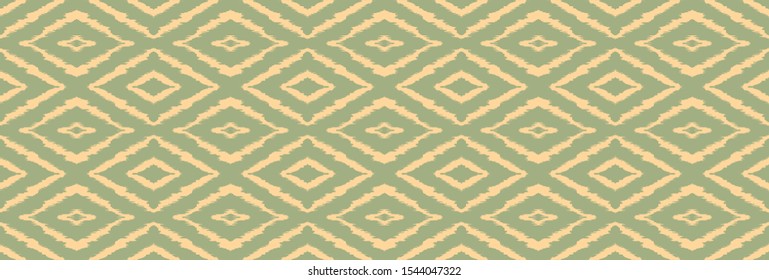 Ikat geometric folklore ornament with diamonds. Tribal ethnic vector texture. Seamless striped pattern in Aztec style. Folk embroidery. Indian, Scandinavian, Gypsy, Mexican, African rug.