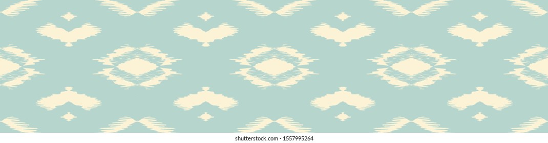Ikat geometric folklore ornament with diamonds. Tribal ethnic vector texture. Seamless striped pattern in Aztec style. Folk embroidery. Indian, Scandinavian, Gypsy, Mexican, African rug.