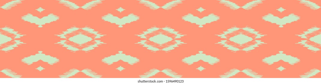 Ikat geometric folklore ornament with diamonds. Tribal ethnic vector texture. Seamless striped pattern in Aztec style. Folk embroidery. Indian, Scandinavian, Gypsy, Mexican, African rug.