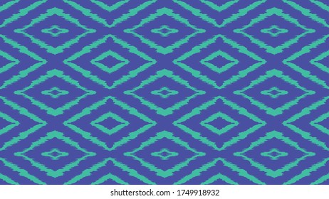 Ikat geometric folklore ornament with diamonds. Tribal ethnic vector texture. Seamless striped pattern in Aztec style. Folk embroidery. Indian, Scandinavian, Gypsy, Mexican, African rug.