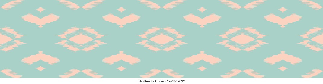 Ikat geometric folklore ornament with diamonds. Tribal ethnic vector texture. Seamless striped pattern in Aztec style. Folk embroidery. Indian, Scandinavian, Gypsy, Mexican, African rug.