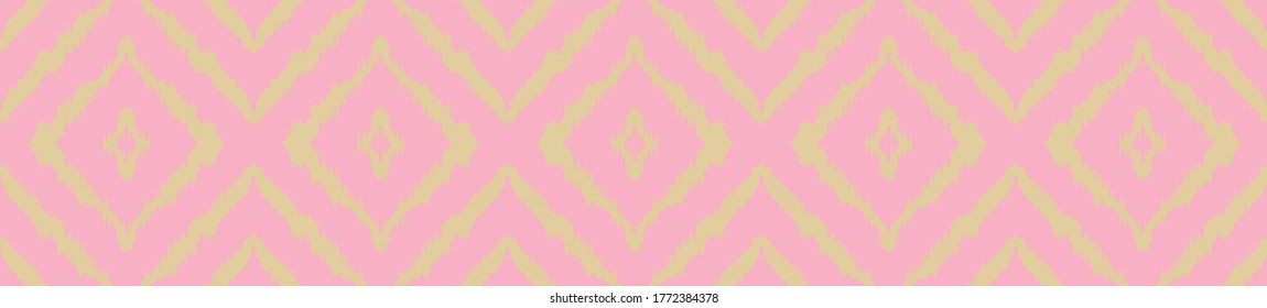 Ikat geometric folklore ornament with diamonds. Tribal ethnic vector texture. Seamless striped pattern in Aztec style. Folk embroidery. Indian, Scandinavian, Gypsy, Mexican, African rug.