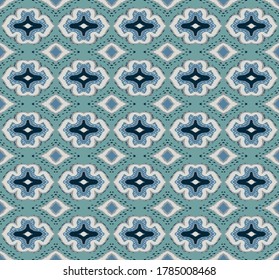 Ikat geometric folklore ornament with diamonds. Damask rug. Tribal ethnic vector texture. Persian geo print. Seamless pattern in Aztec style. Folk embroidery. Gypsy, Mexican, African print. 