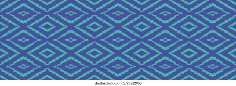 Ikat geometric folklore ornament with diamonds. Tribal ethnic vector texture. Seamless striped pattern in Aztec style. Folk embroidery. Indian, Scandinavian, Gypsy, Mexican, African rug.