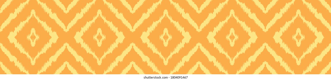 Ikat geometric folklore ornament with diamonds. Tribal ethnic vector texture. Seamless striped pattern in Aztec style. Folk embroidery. Indian, Scandinavian, Gypsy, Mexican, African rug.