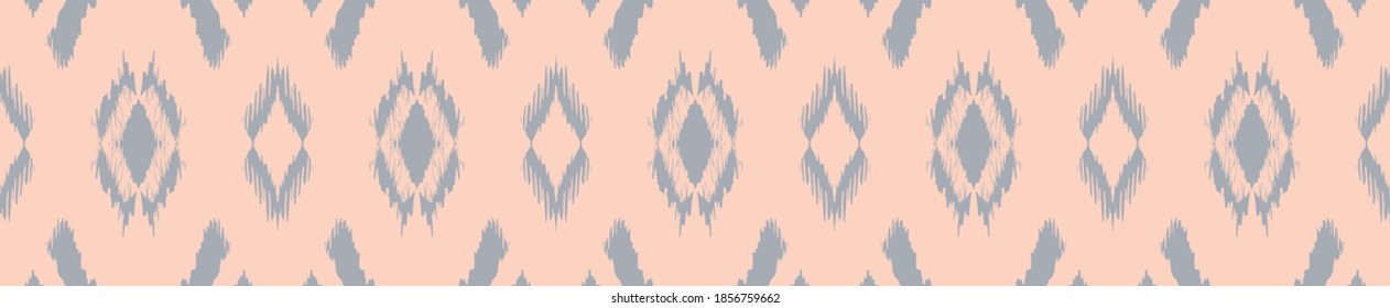 Ikat geometric folklore ornament with diamonds. Tribal ethnic vector texture. Seamless striped pattern in Aztec style. Folk embroidery. Indian, Scandinavian, Gypsy, Mexican, African rug.