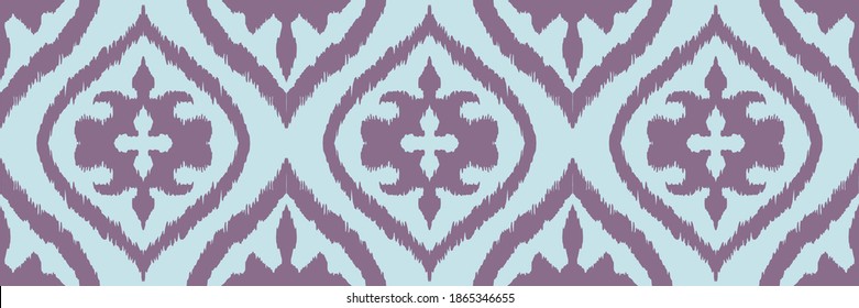 Ikat geometric folklore ornament with diamonds. Damask rug. Tribal ethnic vector texture. Persian geo print. Seamless pattern in Aztec style. Folk embroidery. Gypsy, Mexican, African print. 