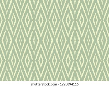 Ikat geometric folklore ornament with diamonds. Tribal ethnic vector texture. Seamless striped pattern in Aztec style. Folk embroidery. Indian, Scandinavian, Gypsy, Mexican, African rug.