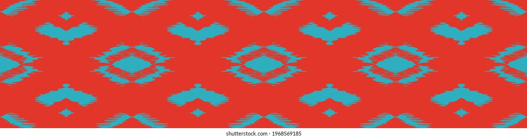 Ikat geometric folklore ornament with diamonds. Tribal ethnic vector texture. Seamless striped pattern in Aztec style. Folk embroidery. Indian, Scandinavian, Gypsy, Mexican, African rug.
