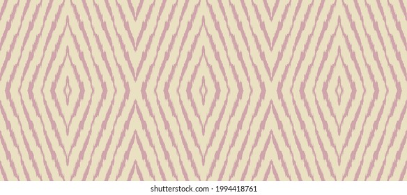 Ikat geometric folklore ornament with diamonds. Tribal ethnic vector texture. Seamless striped pattern in Aztec style. Folk embroidery. Indian, Scandinavian, Gypsy, Mexican, African rug.