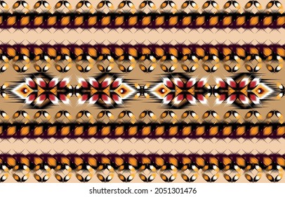 Ikat geometric folklore ornament with diamonds. Tribal ethnic 
vector texture. Seamless striped pattern in Aztec style. Folk embroidery. 
Indian, Scandinavian, Gypsy, Mexican, African rug.