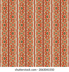 Ikat geometric folklore ornament with diamonds. Tribal ethnic vector texture. Seamless striped pattern in Aztec style. Folk embroidery. Indian, Scandinavian, Gypsy, Mexican, African rug.