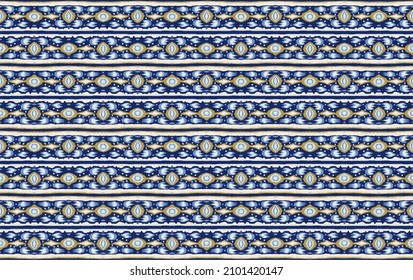 Ikat geometric folklore ornament with diamonds. Tribal ethnic vector texture. Seamless striped pattern in Aztec style. Folk embroidery. Indian, Scandinavian, Gypsy, Mexican, African rug.