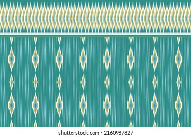 Ikat geometric folklore ornament with diamonds. Seamless striped pattern in Aztec style. Tribal ethnic vector texture. Folk embroidery. Indian, Scandinavian, Gypsy, Mexican, African rug, Background
