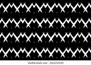 Ikat geometric folklore ornament with diamonds. Seamless striped pattern in Aztec style. Tribal ethnic vector texture. Folk embroidery. Indian, Scandinavian, Gypsy, Mexican, African rug, Background