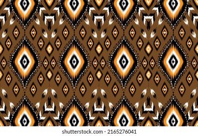 Ikat geometric folklore ornament with diamonds. Tribal ethnic 
vector texture. Seamless striped pattern in Aztec style. Folk embroidery. 
Indian, Scandinavian, Gypsy, Mexican, African rug.
