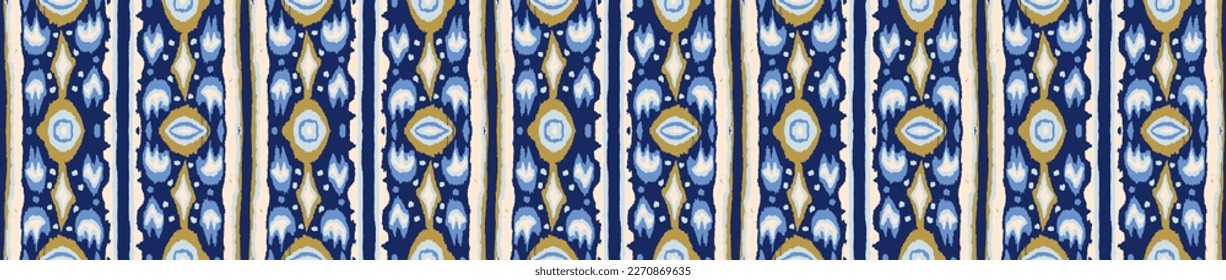 Ikat geometric folklore ornament with diamonds. Tribal ethnic vector texture. Seamless striped pattern in Aztec style. Folk embroidery. Indian, Scandinavian, Gypsy, Mexican, African rug.