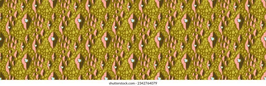 Ikat geometric folklore ornament with diamonds. Tribal ethnic vector texture. Seamless striped pattern in Aztec style. Folk embroidery. Indian, Scandinavian, Gypsy, Mexican, African rug.