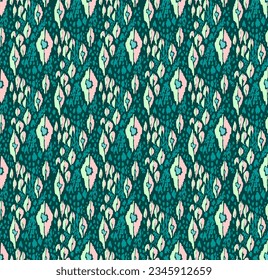 Ikat geometric folklore ornament with diamonds. Tribal ethnic vector texture. Seamless striped pattern in Aztec style. Folk embroidery. Indian, Scandinavian, Gypsy, Mexican, African rug.