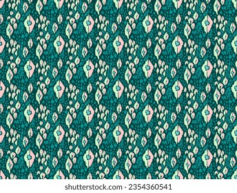 Ikat geometric folklore ornament with diamonds. Tribal ethnic vector texture. Seamless striped pattern in Aztec style. Folk embroidery. Indian, Scandinavian, Gypsy, Mexican, African rug.
