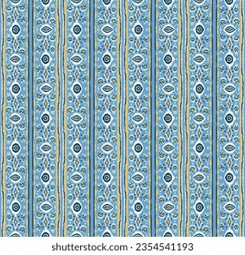 Ikat geometric folklore ornament with diamonds. Tribal ethnic vector texture. Seamless striped pattern in Aztec style. Folk embroidery. Indian, Scandinavian, Gypsy, Mexican, African rug.