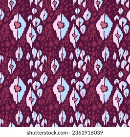 Ikat geometric folklore ornament with diamonds. Tribal ethnic vector texture. Seamless striped pattern in Aztec style. Folk embroidery. Indian, Scandinavian, Gypsy, Mexican, African rug.