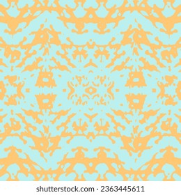 Ikat geometric folklore ornament with diamonds. Tribal ethnic vector texture.  damask style pattern for textil and decoration