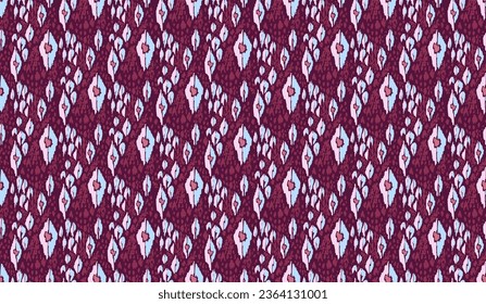 Ikat geometric folklore ornament with diamonds. Tribal ethnic vector texture. Seamless striped pattern in Aztec style. Folk embroidery. Indian, Scandinavian, Gypsy, Mexican, African rug.