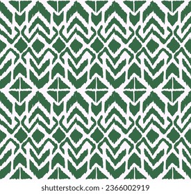 Ikat geometric folklore ornament with diamonds. Tribal ethnic vector texture. Seamless striped pattern in Aztec style. Folk embroidery. Indian, Scandinavian, Gypsy, Mexican, African rug.