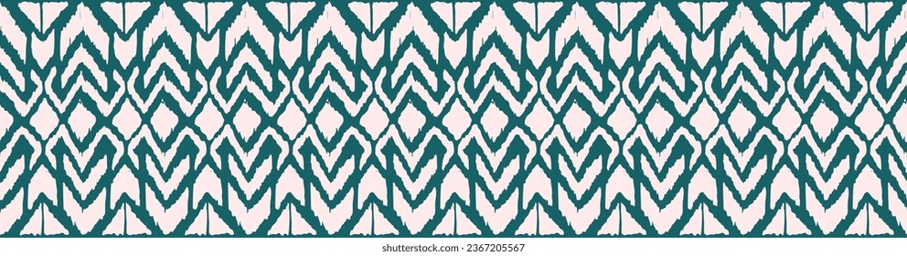 Ikat geometric folklore ornament with diamonds. Tribal ethnic vector texture. Seamless striped pattern in Aztec style. Folk embroidery. Indian, Scandinavian, Gypsy, Mexican, African rug.