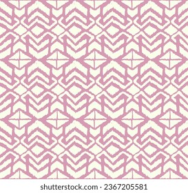 Ikat geometric folklore ornament with diamonds. Tribal ethnic vector texture. Seamless striped pattern in Aztec style. Folk embroidery. Indian, Scandinavian, Gypsy, Mexican, African rug.