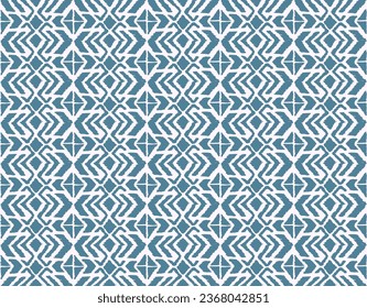 Ikat geometric folklore ornament with diamonds. Tribal ethnic vector texture. Seamless striped pattern in Aztec style. Folk embroidery. Indian, Scandinavian, Gypsy, Mexican, African rug.