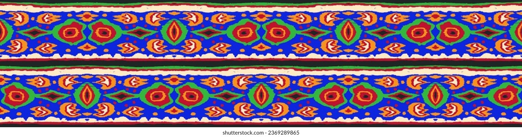 Ikat geometric folklore ornament with diamonds. Tribal ethnic vector texture. Seamless striped pattern in Aztec style. Folk embroidery. Indian, Scandinavian, Gypsy, Mexican, African rug.