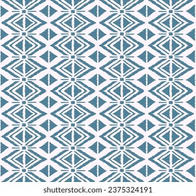 Ikat geometric folklore ornament with diamonds. Tribal ethnic vector texture. Seamless striped pattern in Aztec style. Folk embroidery. Indian, Scandinavian, Gypsy, Mexican, African rug.