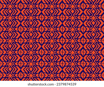 Ikat geometric folklore ornament with diamonds. Tribal ethnic vector texture. Seamless striped pattern in Aztec style. Folk embroidery. Indian, Scandinavian, Gypsy, Mexican, African rug.