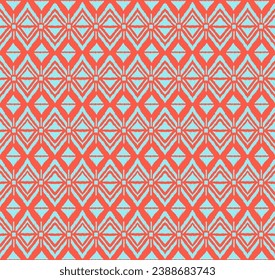 Ikat geometric folklore ornament with diamonds. Tribal ethnic vector texture. Seamless striped pattern in Aztec style. Folk embroidery. Indian, Scandinavian, Gypsy, Mexican, African rug.