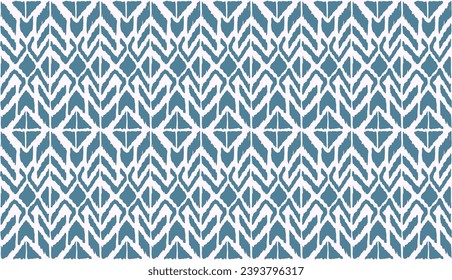 Ikat geometric folklore ornament with diamonds. Tribal ethnic vector texture. Seamless striped pattern in Aztec style. Folk embroidery. Indian, Scandinavian, Gypsy, Mexican, African rug.