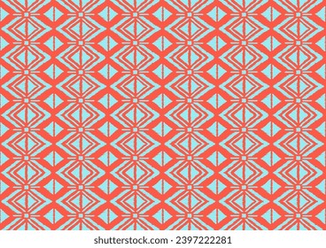 Ikat geometric folklore ornament with diamonds. Tribal ethnic vector texture. Seamless striped pattern in Aztec style. Folk embroidery. Indian, Scandinavian, Gypsy, Mexican, African rug.