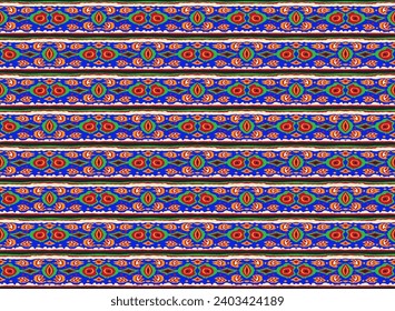 Ikat geometric folklore ornament with diamonds. Tribal ethnic vector texture. Seamless striped pattern in Aztec style. Folk embroidery. Indian, Scandinavian, Gypsy, Mexican, African rug.