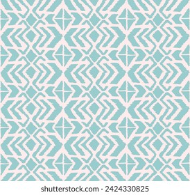 Ikat geometric folklore ornament with diamonds. Tribal ethnic vector texture. Seamless striped pattern in Aztec style. Folk embroidery. Indian, Scandinavian, Gypsy, Mexican, African rug.