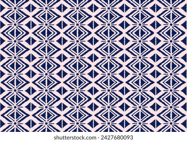 Ikat geometric folklore ornament with diamonds. Tribal ethnic vector texture. Seamless striped pattern in Aztec style. Folk embroidery. Indian, Scandinavian, Gypsy, Mexican, African rug.