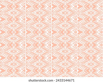 Ikat geometric folklore ornament with diamonds. Tribal ethnic vector texture. Seamless striped pattern in Aztec style. Folk embroidery. Indian, Scandinavian, Gypsy, Mexican, African rug.