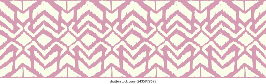 Ikat geometric folklore ornament with diamonds. Tribal ethnic vector texture. Seamless striped pattern in Aztec style. Folk embroidery. Indian, Scandinavian, Gypsy, Mexican, African rug.